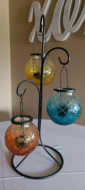 Colored Glass Trio Lanterns