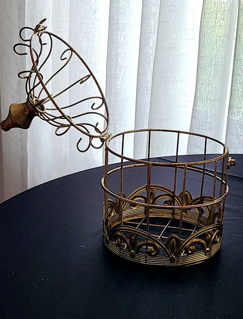 Gold Cage Decor - 8"